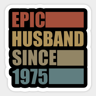 Vintage Epic Husband Since 1975 Sticker